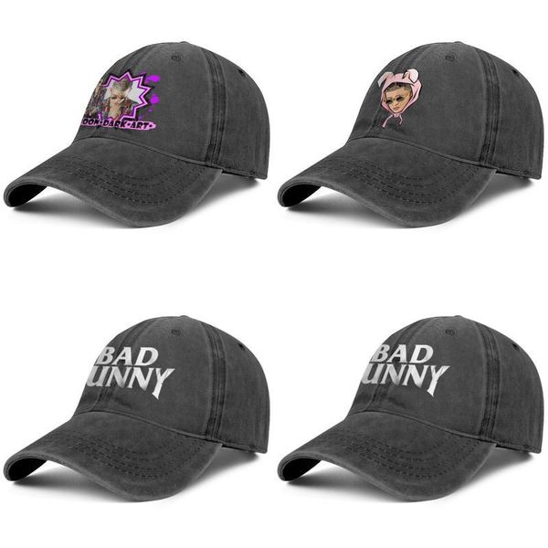 

bad bunny art for men and women baseball denim cap design designer custom classicdesign your own fitted uniqueteam hats music man no, Blue;gray