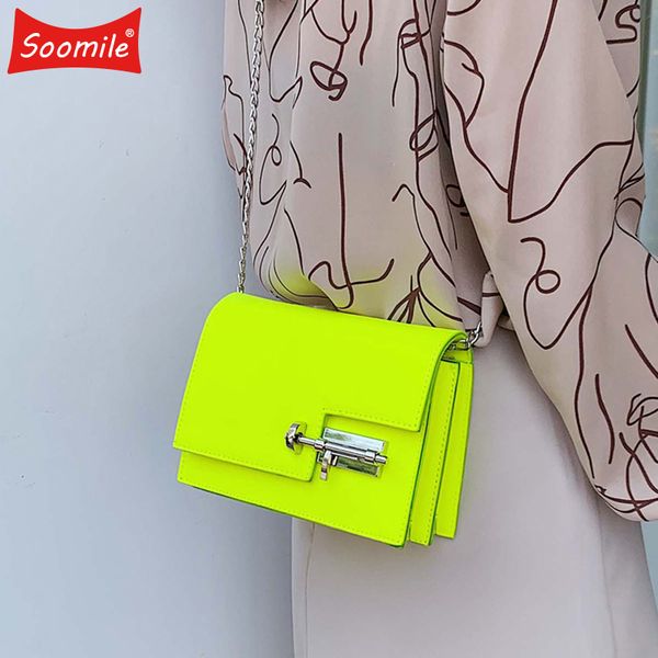 

2020 новых моды мешок pu кожи простых цепи crossbody сумка для женщин hangbag