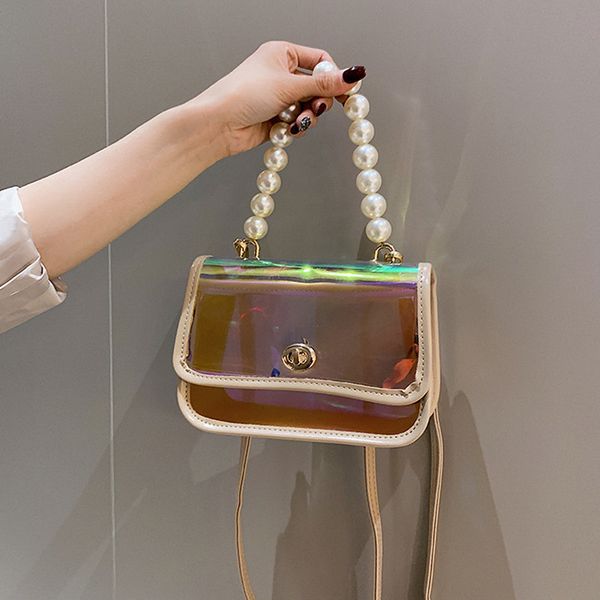 

ocardian handbag women trendy jelly polarized light lady pearl chain luxury handbag women designer shoulder bags dropship may13