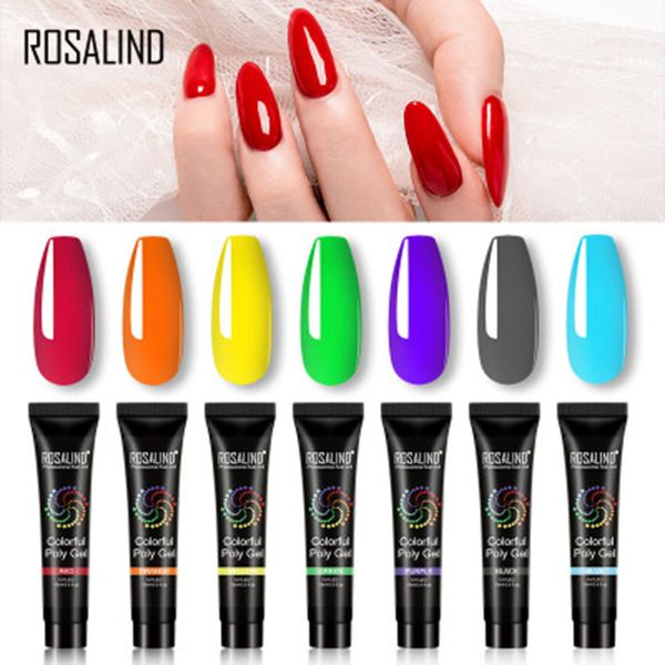 

wholesale nail extension gel art builder makeup tool solid color long lasting portable for women girl female female nail art m3, Red;pink