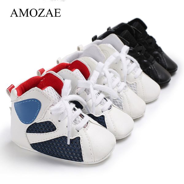

новая марка детская обувь детские мальчики девочки мягкой подошвой обувь младенческая малышей sneaker новорожденный лоскутная повседневный п