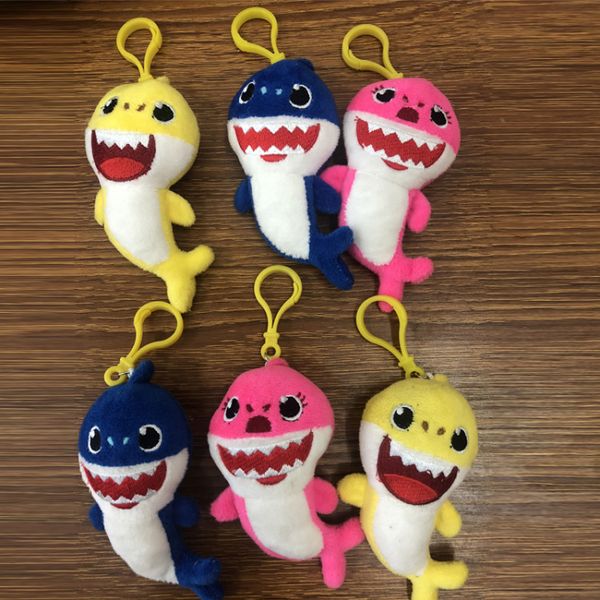 

3 color baby hark plu h toy keychain keyring kid gift 10cm baby hark tuffed animal toy key ring children plu h toy m220