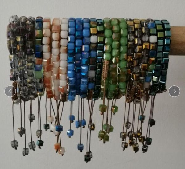 

woman bracelet wristband glass crystal bracelets gifts jewelry accessories handmade wristlet trinket, Black