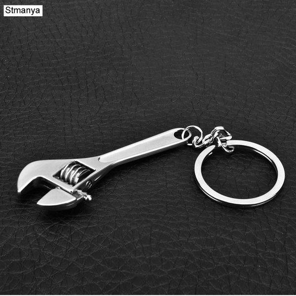 

zinc alloy key chain creative tool wrench spanner key chain ring keyring metal keychain adjustable for gift wholesale 17085, Silver