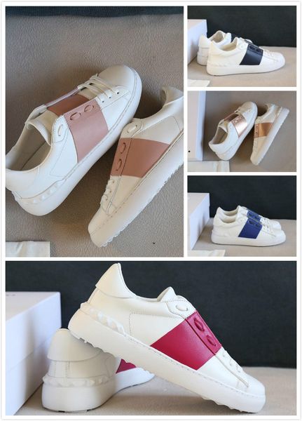 

new arrival casual shoes white black red fashion mens women leather hococal shoes open low sports sneakers size 35-46