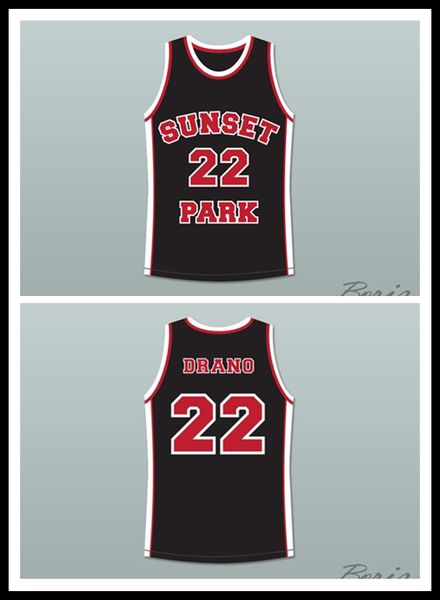 

Drano 22 Sunset Park Black Basketball Jersey