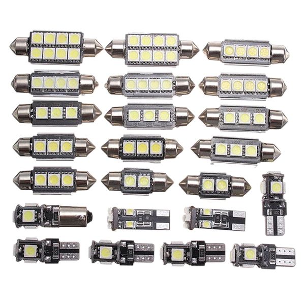 

23pcs led white interior light kit license plate room reading light set