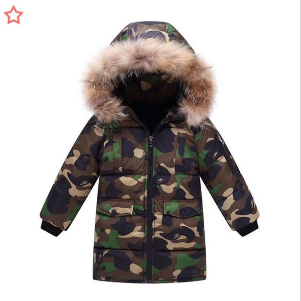 

bibicola boys baby winter jacket boys thick warm down cotton thickening long paragraph children's hooded jacket shirt clothes, Blue;gray