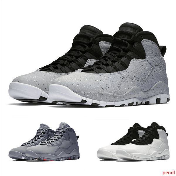 

with 10s cement i'm back cool grey men basketball shoes mens trainers 10 sports sneakers size 40-47
