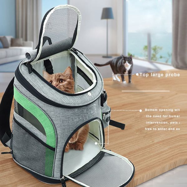 

breathable pet carrier bag portable kitten puppy carrying backpack for outdoor le66