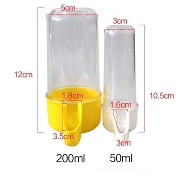 

plastic automatic bird pet product water drinking bottle feeder parrot bird feeder drinking water random color 50ml 200ml