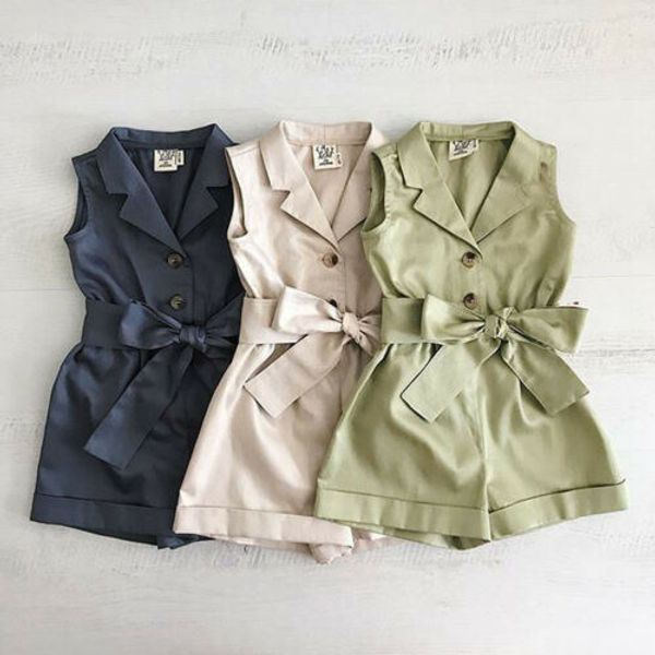 

emmababy лето дети ребёнка одежда сного drawstring romper комбинезон комбинезон легкий костюм с шортами эпикировка, Blue