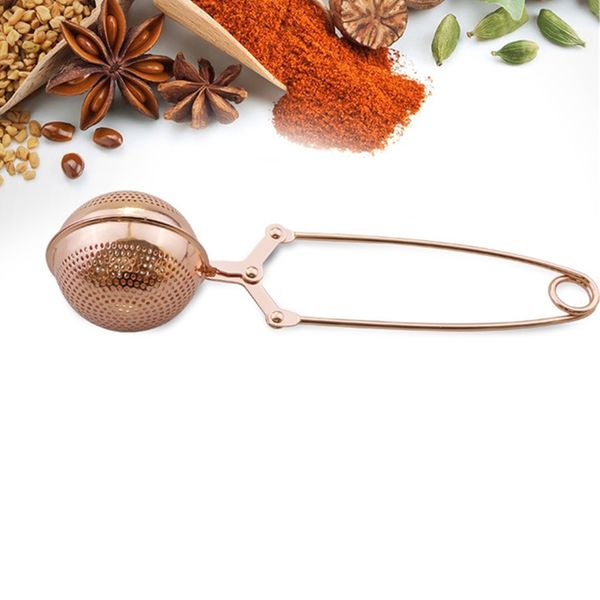 

tea infuser rose golden tea strainer stainless steel ss304 ball loose leaf tea filter ss sell