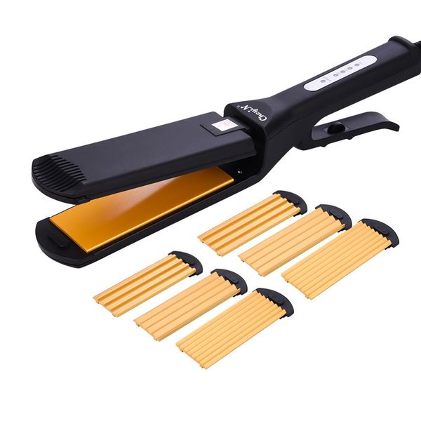 

4 in 1 hair curler professional hair crimper waver straightener corrugated crimping curling irons perm splint styling tools 45