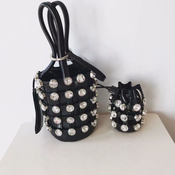 

luxury alexan women lady mesilver water diamond sssenger bags love heart v wave pattern satchel genuine leather designer shoulder bag chain