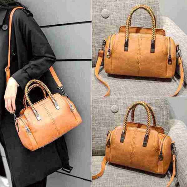 

2019 leather boston bag luxury handbag lady messenger bag phone purse fashion satchel nano pillow shoulder bag women bags 25cm 30cm