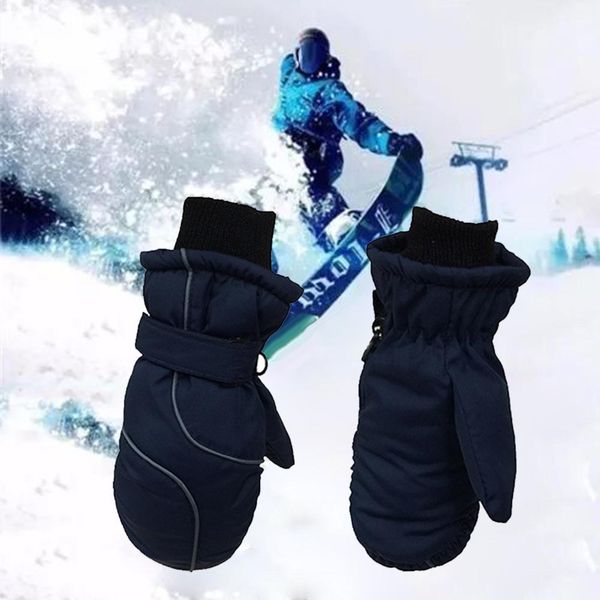 

children kids outdoor sports winter gloves warm windproof anti-slip snow mittens