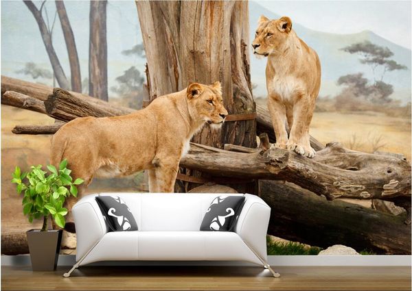 

wdbh custom p 3d wallpaper savanna lion nature wild animal background wall home decor living room 3d wall mural wallpaper for walls 3 d