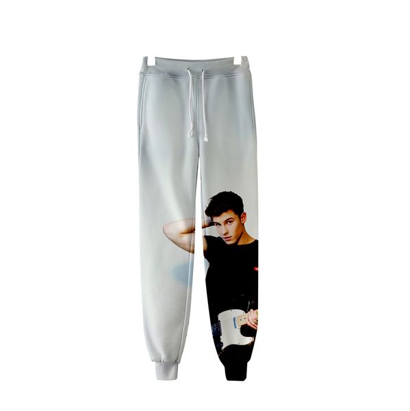 

2019 singer shawn mendes 3d print trousers hundred take hip hop leisure trend personality jogging trousers clothing, Black