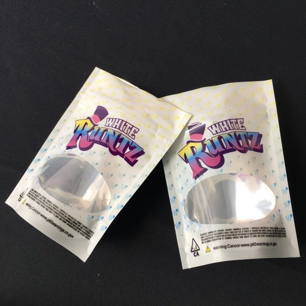 

Новое Поступление Белый Runtz 3.5 г мешки (Белый Стиль) Встать Мешок Доказательство Запах Сумки Для Содержания Сухих Трав