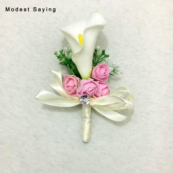 

2pcs fashion man corsage for groom groomsman lily flowers wedding suit boutonnieres 2017 accessories pin brooch decorations ekdlb, Black;gray