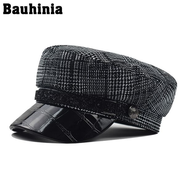 

bauhinia fashion women's cotton beret cap hat british style warm retro flat newsboy, Blue;gray