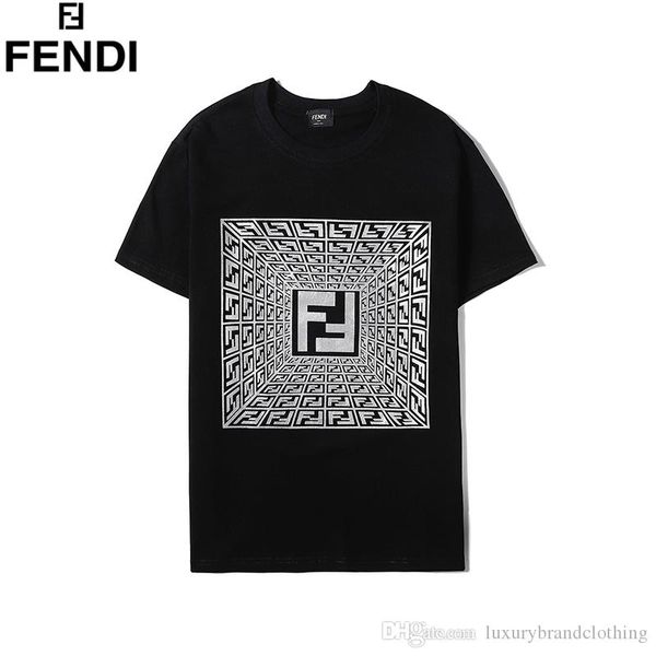 

20ss мода печати fends мужская футболка высокое качество хлопка женская футболка открытый спорт дышащий мужчины дизайнер футболки человек бр, White