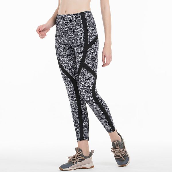 

high waist women splicing yoga pants sports gym wear leggings elastic fitness lady overall full tights workout, White;red