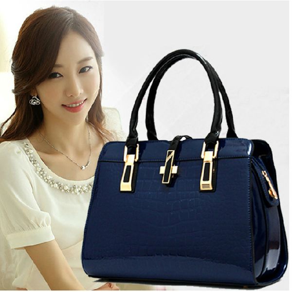 

новый лаковая крокодил шаблон высокого класса дамы сумки на ремне сумки класса люкс мобильный мода леди стиль атмосфера crossbody сумка