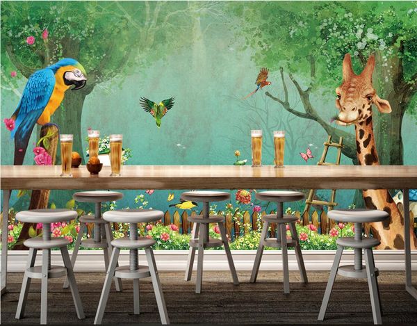 

3d room wallpaper custom p non-woven mural fairytale forest korean style children's room background wall paper wallpaper for walls 3 d