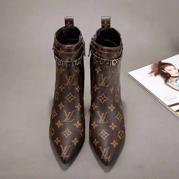 

New luxury black red leather with pike pointed toe women ankle boot fa hion de igner ladie red bottom high heel hoe pump