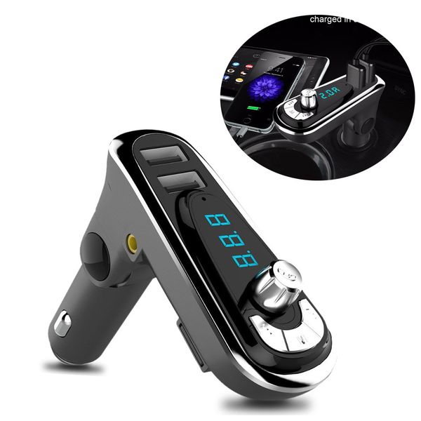 

fm transmitter bluetooth kit car fm transmitter hands-mp3 player modulator with led display dual usb portable charger