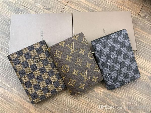

new 2018 designer tote wallet leather luxury men short wallets for women men coin purse clutch bags, Red;black