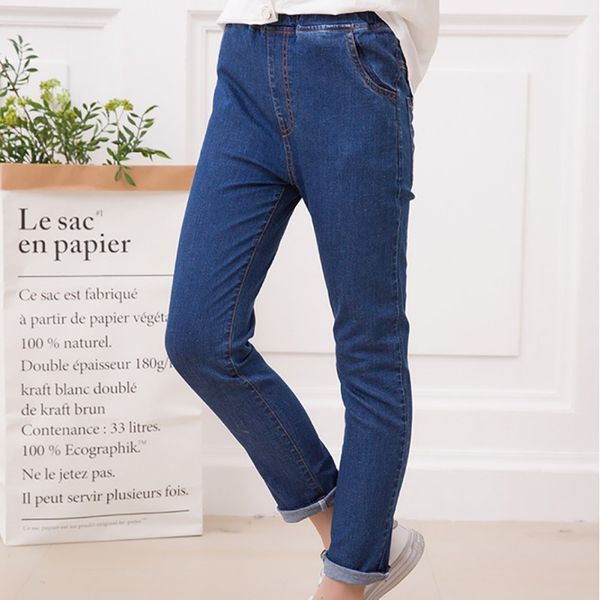 

jeans for girls 2019 new fashion kids pants boys girls jeans cotton denim stretch waist skinny trousers, Blue