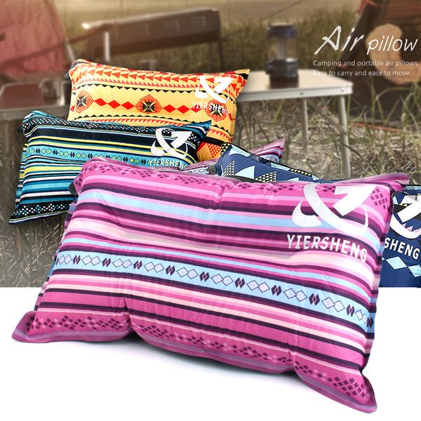 

outdoor national wind automatic inflatable pillow leisure tent camping equipment lunch break pillow car travel