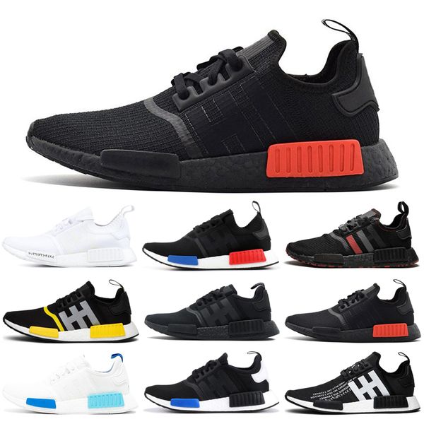

New R1 Running Shoes for Women Men OG Atmos Japan Solar Red Thunder Tri-Color Triple White Black Mens Trainer Sports Sneaker 36-45
