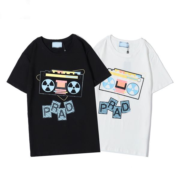 

20ss letter geometric printed monogram fashion t shirt summer breathable tee casual simple men women street short sleeve clothing --3xl, Gray