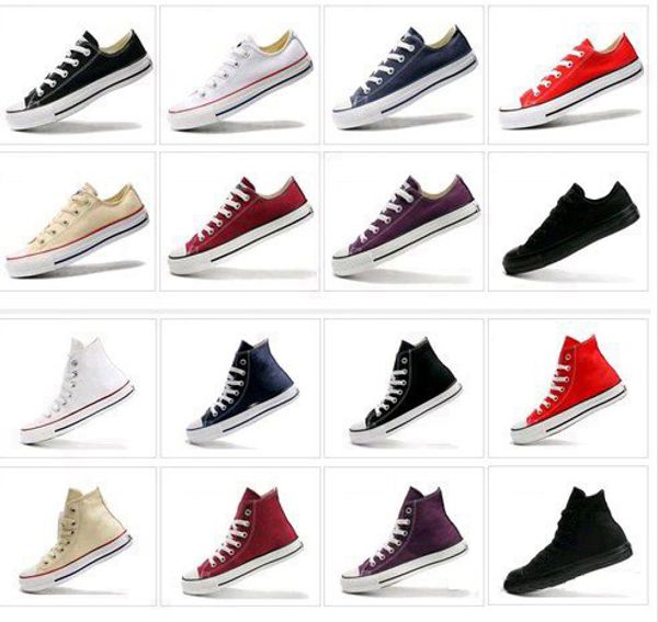 

canvas shoes low high sport shoes canvas shoes big size35-46 drop ship, Black