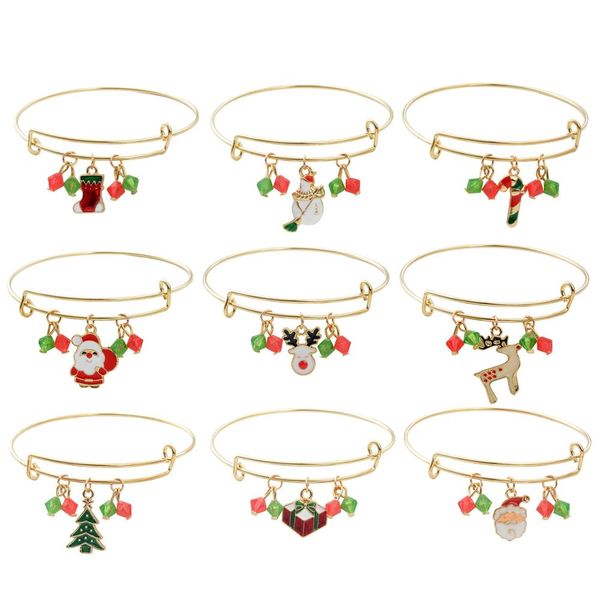 

christmas 2019 gift christmas deer santa claus snowman tree bracelet present home decoration