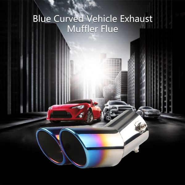

universal exhaust muffler pipe end stainless steel car round mouth double pipe tail car tail throat exhaust