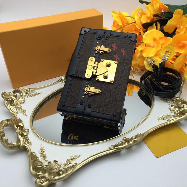 

women fashion shoulder bags mini trunk style women designer bags handbags size 19*12*4 cm model 86286