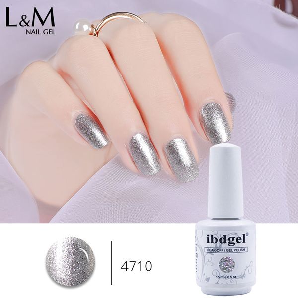 

ibdgel brand 3 pcs new arriavl gel art uv soak off nail gel polish brilliant gold and silver nail series colorful, Red;pink