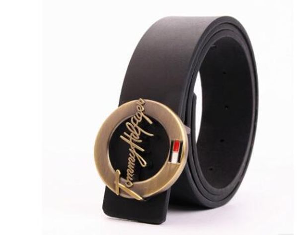 

new famous high qualtiy pu leather belt for women golden smooth buckle women brand designer belts, Black;brown