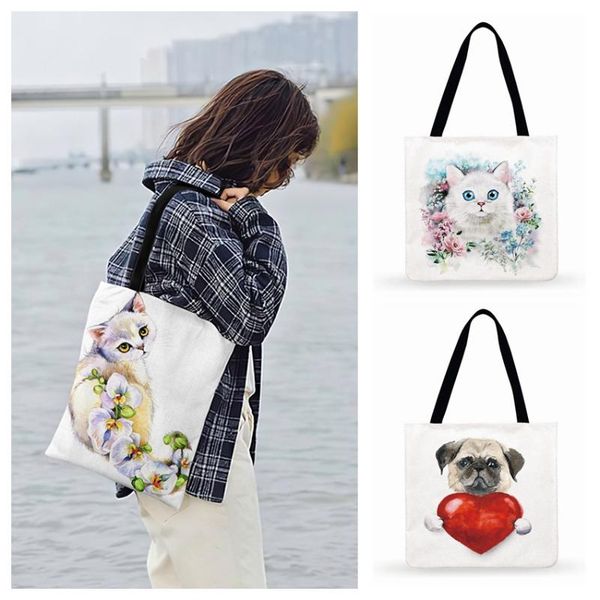 

foldable shopping bag beach bag adorable cartoon panda illustration print tote for women casual tote ladies shoulder