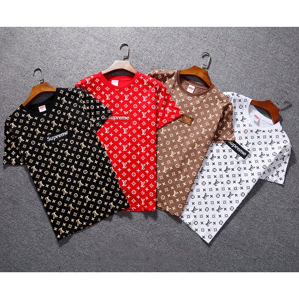 

2019 summer casual t shirts for men brand shirt with letters printed short sleeve tee mens clothing s-2xl, White;black