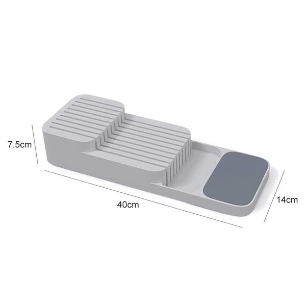 

18 slots plastic knife block storage holder drawer organizer tray knives utensil rack knife stand organizer cabinet kitchen tool kitchen sto