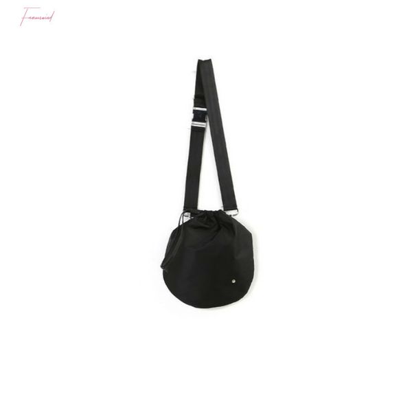 

2020 new womens shoulder bag solid color drawstring bundle mouth oxford cloth messenger bag fashion handbag