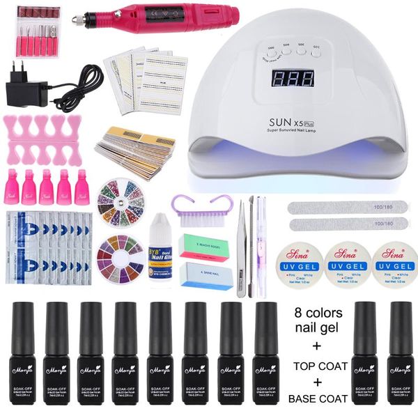 

everything for manicure nail set uv led lamp dryer with acrylic nail kit electric drill for art tools set