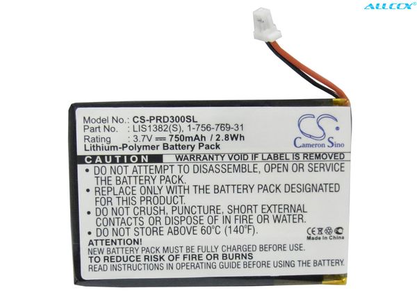 

cameron sino 750mah battery 1-756-769-31, 9702a50844, 9924a60515, lis1382(s) for sony prs-300, prs-300bc, prs-300rc, prs-300sc