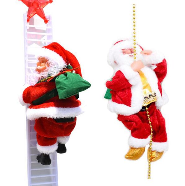 

electric climbing ladder santa claus christmas tree hanging doll christmas diy crafts festival gift xmas toys ooa7337-3